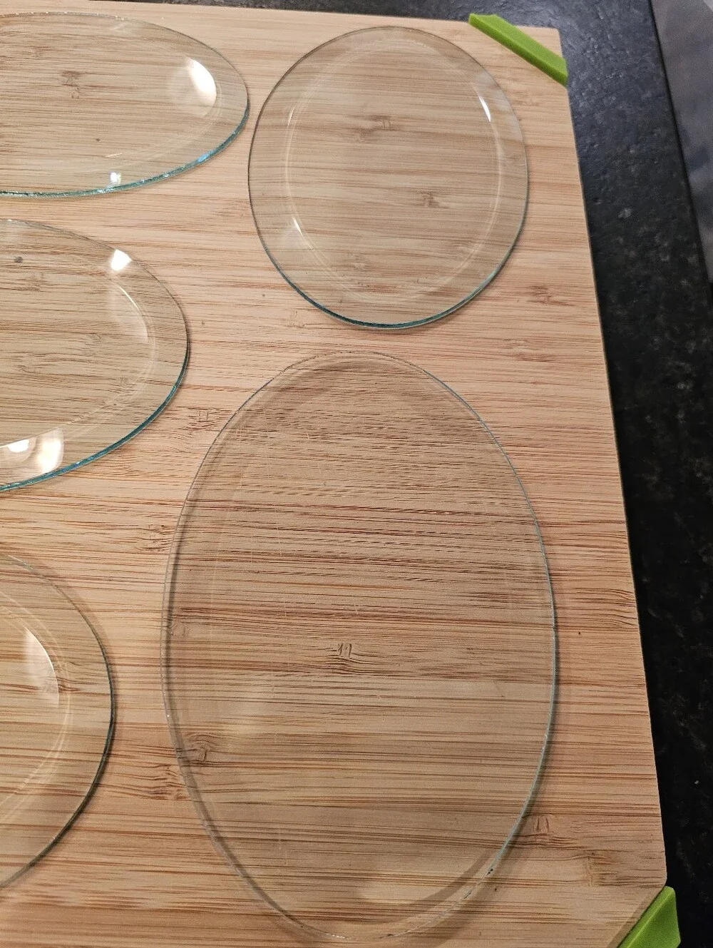 Set Of Eight Clear Oval Bevels For Stained Glass Projects 6